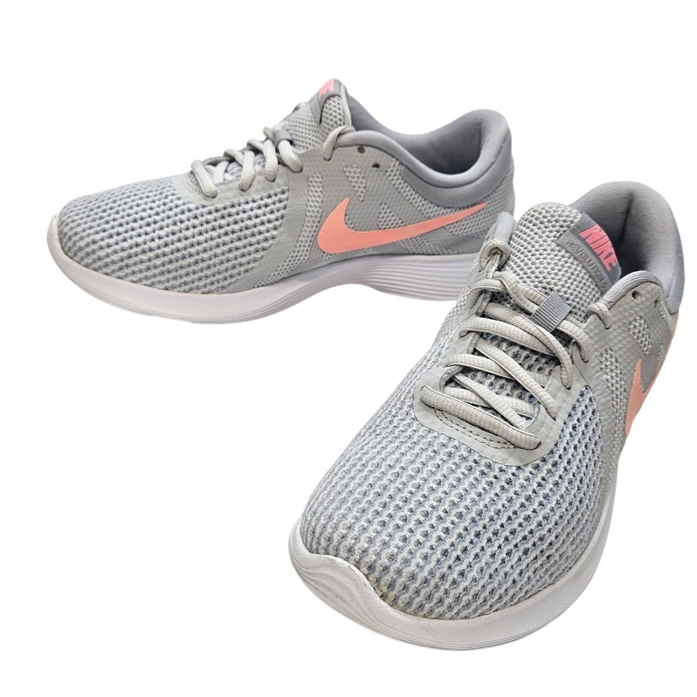 Nike Revolution 4 Pure Platinum‎ Sunset Women's Running Shoes Gray Pink Size 8.5 - Picture 4 of 12